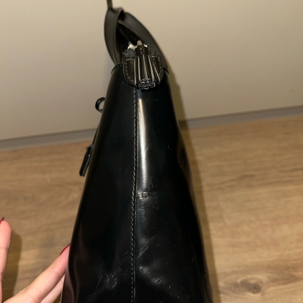 Anya Hindmarch Vintage Structured Black Top Handle bag Y2K - Picture 10 of 12